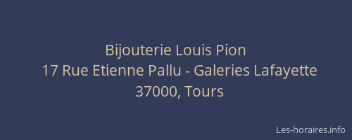 Bijouterie Louis Pion