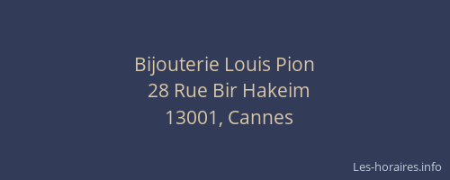 Bijouterie Louis Pion
