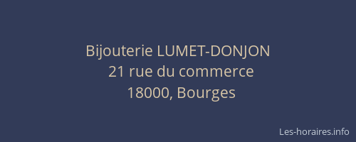 Bijouterie LUMET-DONJON