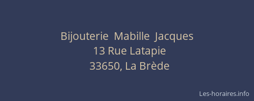 Bijouterie  Mabille  Jacques