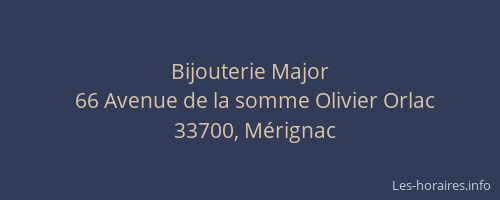 Bijouterie Major