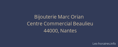 Bijouterie Marc Orian