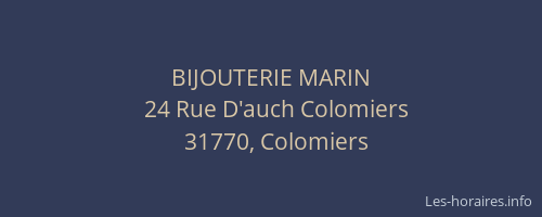 BIJOUTERIE MARIN
