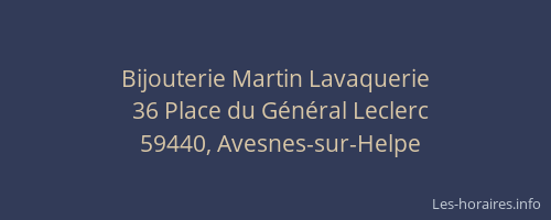Bijouterie Martin Lavaquerie
