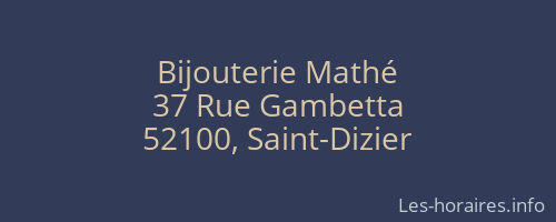 Bijouterie Mathé