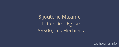 Bijouterie Maxime