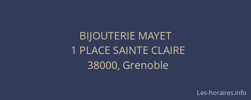 BIJOUTERIE MAYET