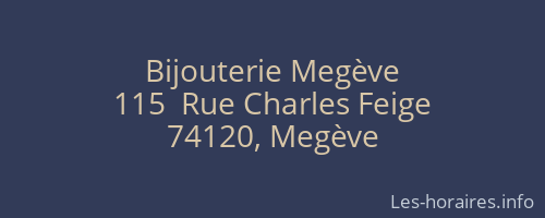 Bijouterie Megève