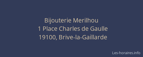 Bijouterie Merilhou