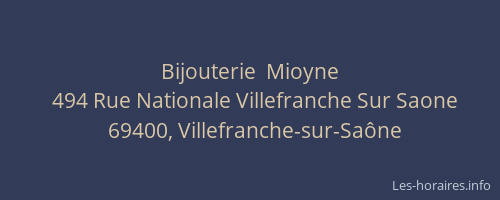 Bijouterie  Mioyne