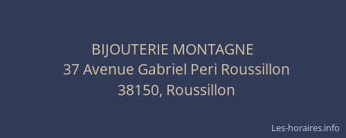 BIJOUTERIE MONTAGNE