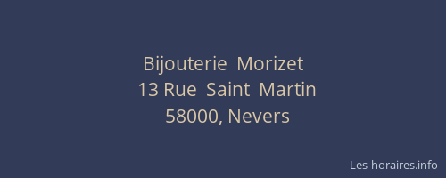 Bijouterie  Morizet