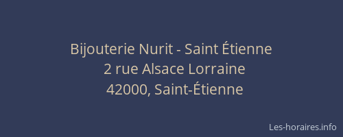 Bijouterie Nurit - Saint Étienne