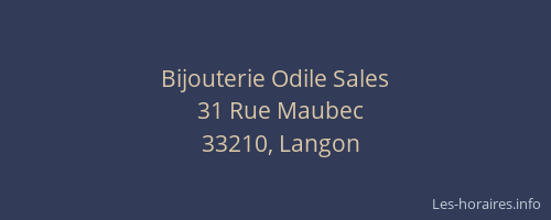 Bijouterie Odile Sales