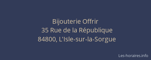 Bijouterie Offrir