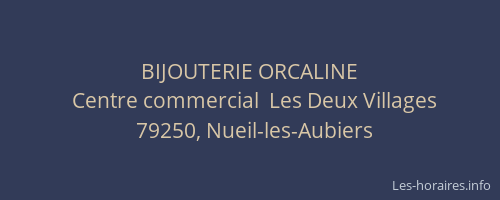 BIJOUTERIE ORCALINE