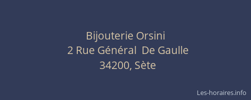 Bijouterie Orsini