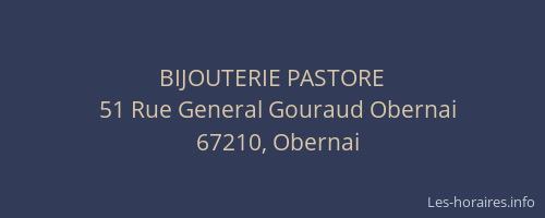 BIJOUTERIE PASTORE