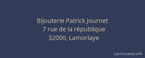 Bijouterie Patrick Journet