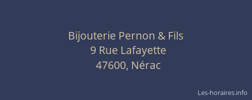 Bijouterie Pernon & Fils