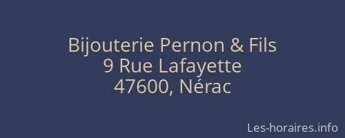 Bijouterie Pernon & Fils
