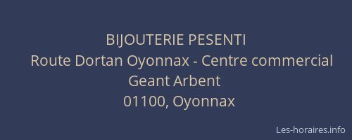 BIJOUTERIE PESENTI