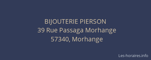 BIJOUTERIE PIERSON