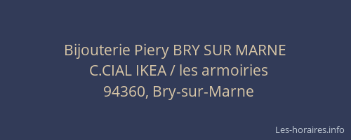 Bijouterie Piery BRY SUR MARNE
