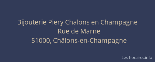 Bijouterie Piery Chalons en Champagne