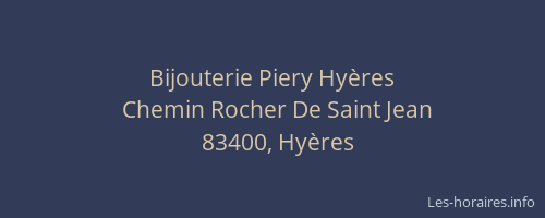 Bijouterie Piery Hyères