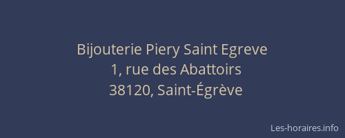 Bijouterie Piery Saint Egreve