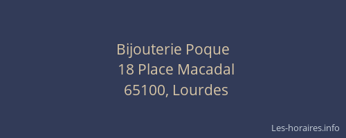 Bijouterie Poque