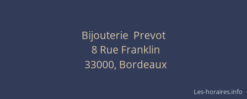 Bijouterie  Prevot