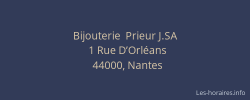 Bijouterie  Prieur J.SA