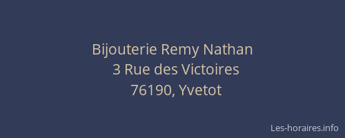 Bijouterie Remy Nathan