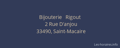 Bijouterie   Rigout