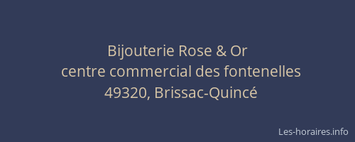 Bijouterie Rose & Or