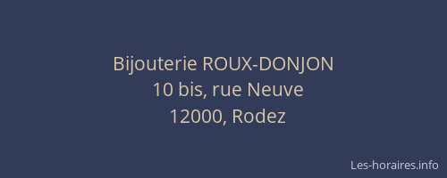 Bijouterie ROUX-DONJON