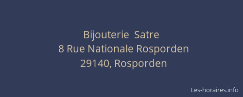 Bijouterie  Satre