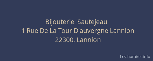 Bijouterie  Sautejeau