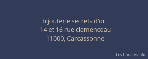 bijouterie secrets d'or