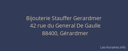 Bijouterie Stauffer Gerardmer