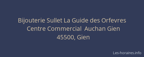 Bijouterie Sullet La Guide des Orfevres