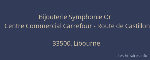 Bijouterie Symphonie Or