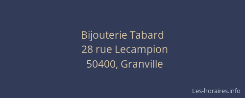 Bijouterie Tabard