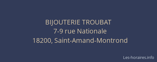 BIJOUTERIE TROUBAT
