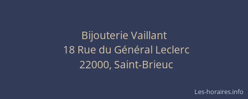 Bijouterie Vaillant