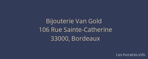 Bijouterie Van Gold