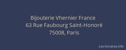 Bijouterie Vhernier France
