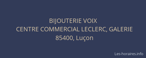 BIJOUTERIE VOIX